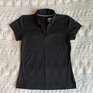 Slazenger Women’s Extra Small Black Collared Quarter Zip Golf Shirt